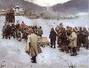 Teodor Axentowicz Hutsul Funeral Sweden oil painting artist